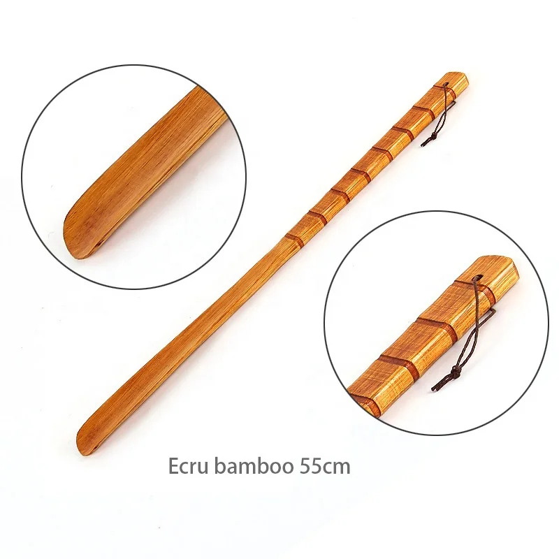 Wholesale Lotus portable wood shoehorn comfortable shoehorn with wood handle