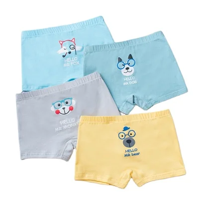 
Hotsale 4-12 Years Cute Printing High Quality Pure Cotton Boy Kids Underwear 