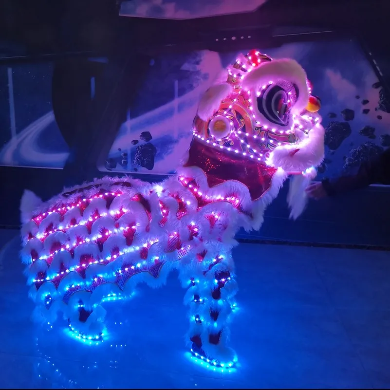 Chinese Factory China Normal Size China Performance LED Lion Dance Costume Chinese Culture Dancing Lion Lion Dance Two People