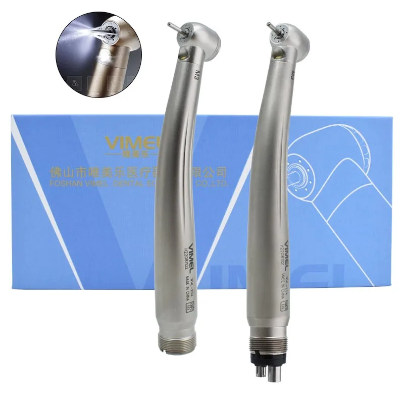 Air Turbine handpiece with  E-Generator MAX plus type Titanium Gold high speed LED dental handpiece