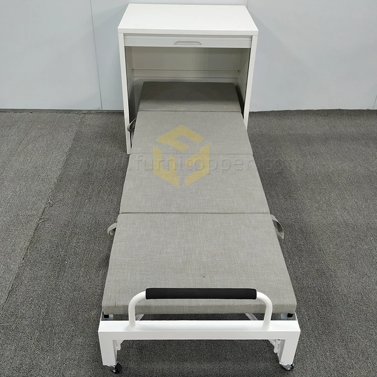 Office Steel Folding Bed Single Portable Nursery School Lunch Break Bed Cabinet Hospital Escort Bed