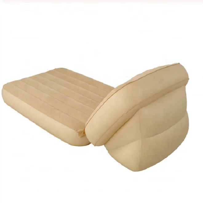PVC flocked folding recliner inflatable portable sofa bed
