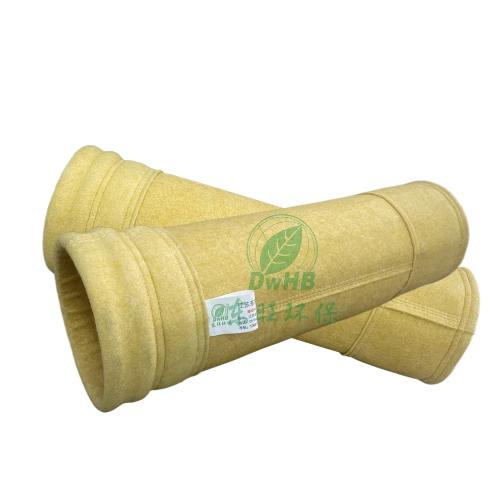 Custom made hot selling P84 compound nomex fiberglass material filter bags for cement industry power plant air filtration
