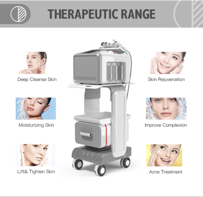 DIMEI Reskin Needle Free Mesotherapy Skin Care Beauty Equipment Ultrasonic Skin Scrubber Facial Hydro Dermabrasion Machine