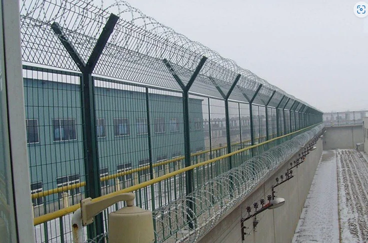 Airport High Security 358 Anti climb Fence with Secure Wall for Airport Boundary