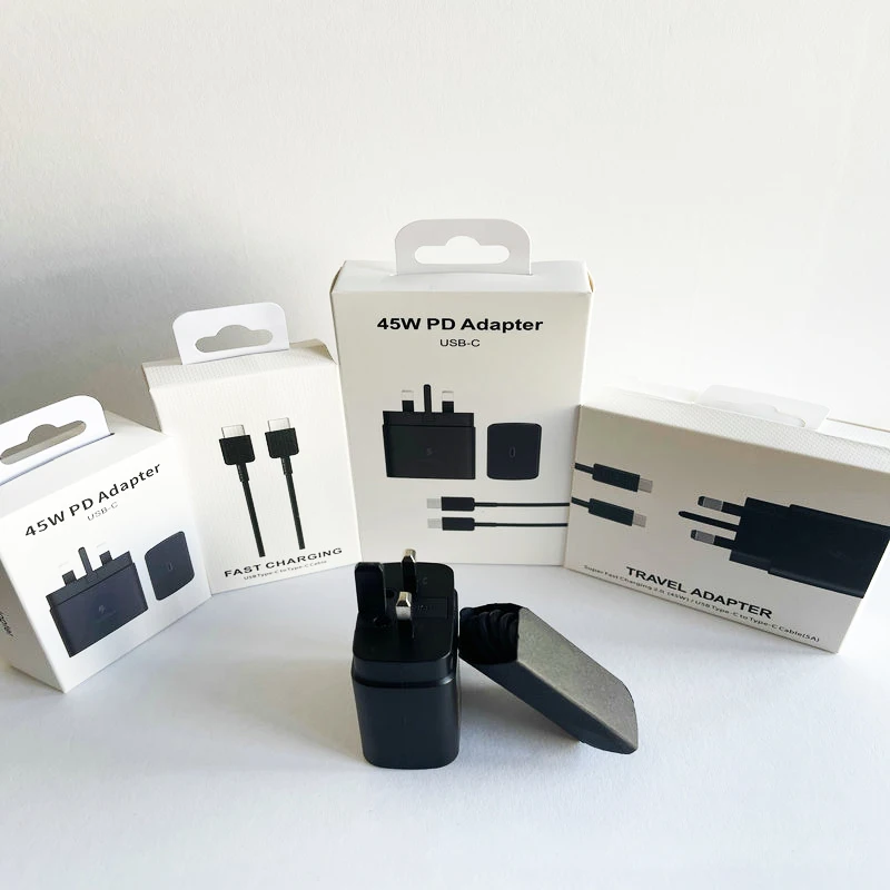 USB Type-C Adapter Fast Charging PD 25W 45W Super Fast Type C Chargers for Samsung S21 Plus S22 TA800 TA845 USB-C Power Adaptor