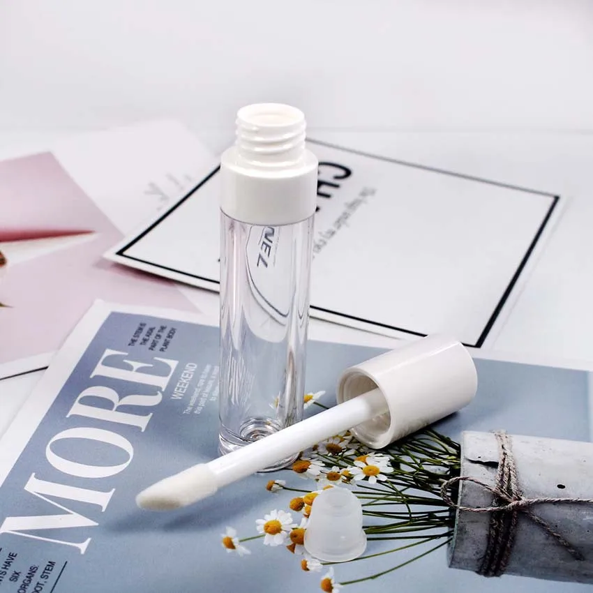 8ml big brush big wand custom logo lip tint bottle black rose gold empty lipgloss tube lip gloss containers tube lip gloss tubes