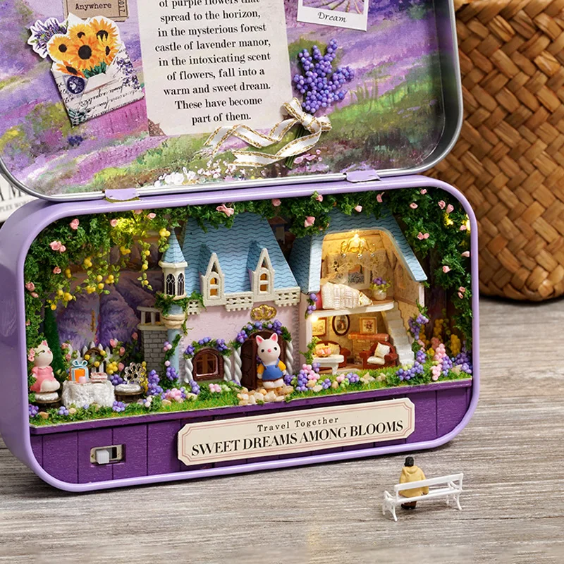 New Style Diy House Toy  Miniature Doll House Accessories Easy to Assemble Diy Wooden Dollhouse  for Kids