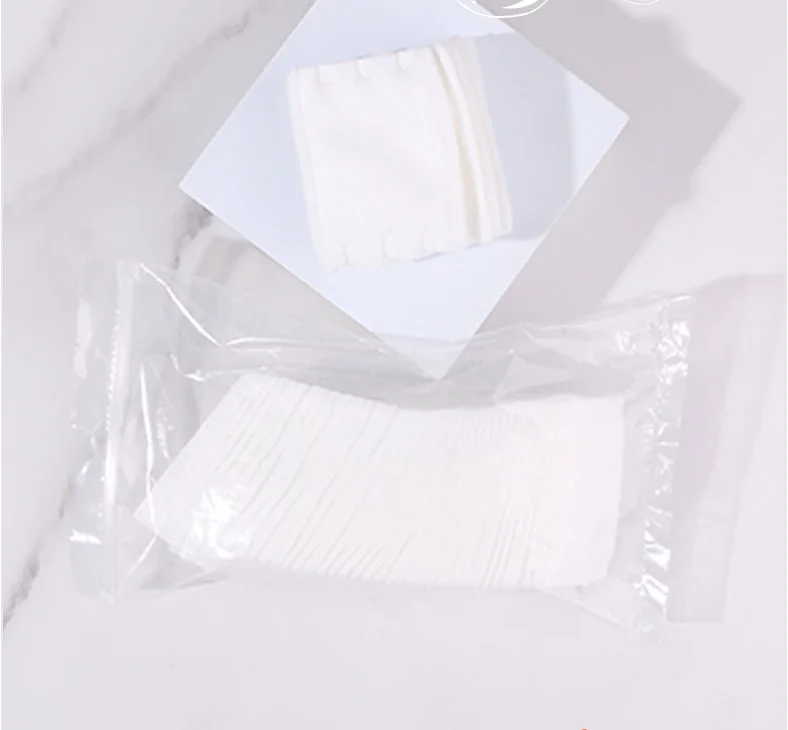 disposable square cotton facial make up remover pads cosmetic cotton pads