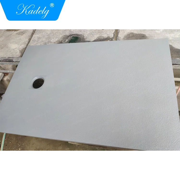 Beautiful design Gray Stone Resin Shower Tray Acrylic Shower Base