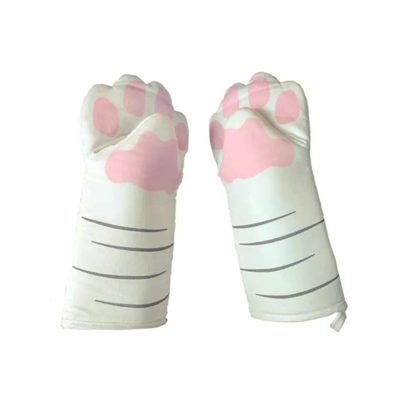 Wholesale funny cute cat oven glove baking insulation cotton oven mitt