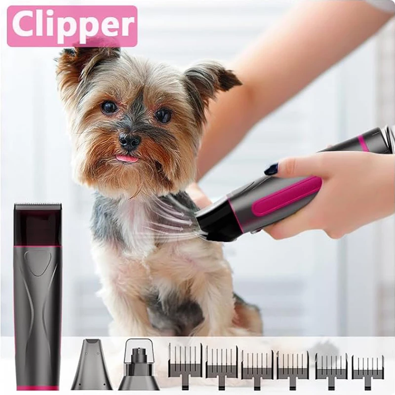 2024 New Profesional 9 In 1 Pet Grooming Kit Vacuum Cleaner Blower All-In-One For Dog Cat Hair Remover Trimmer Pet Nail Grinder