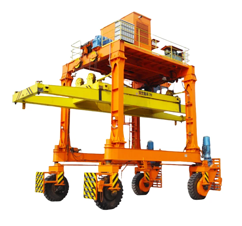 Mobile Port Rubber Type Container Gantry Crane Container straddle Truck  Straddle Carrier