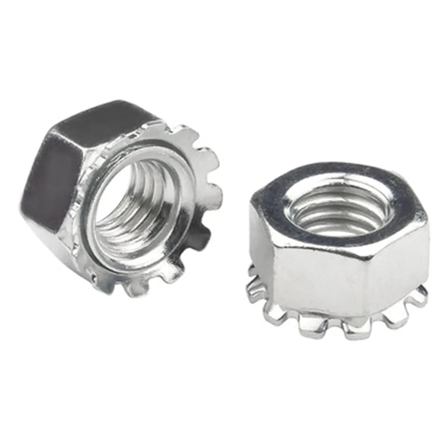Unique Features M6 M8 Stainless Steel High Quality K Nuts 304 316 Steel Hex Lock K Nut With Free Spinning Washer