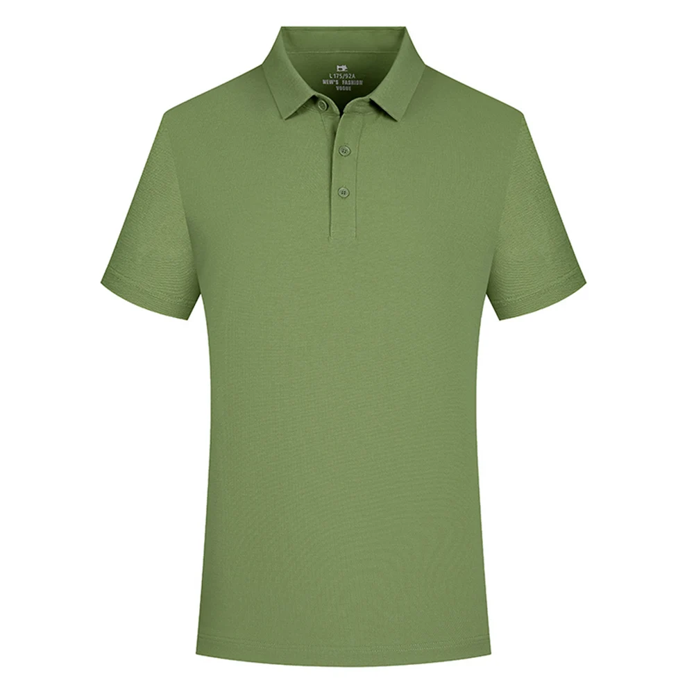 Hot Sale 210 GSM Golf Blank Customized Embroidery Printed Wholesale Turn-Down Collar Photo Print Pattern Blank Polos