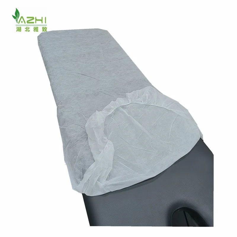 Disposable  two sides elastic white PP PE massage bed sheet drape cover PP nonwoven bed cover