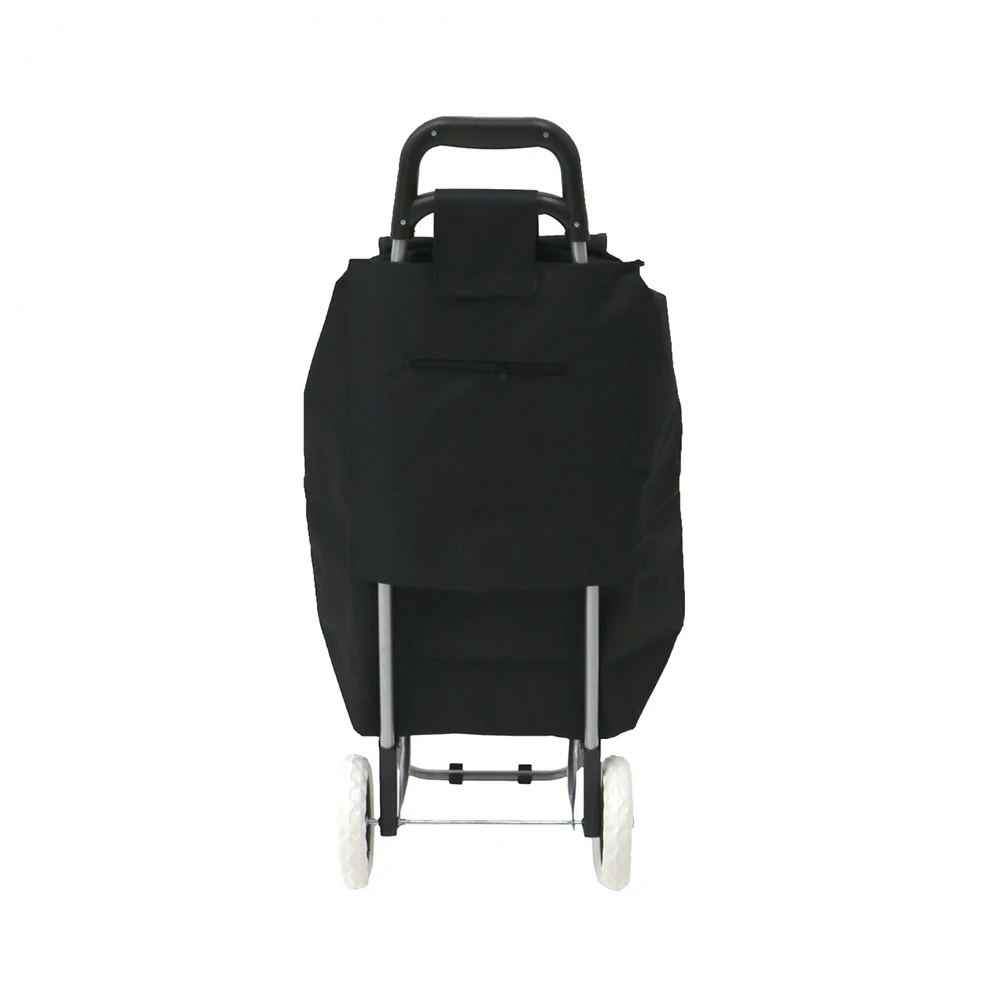 2 Wheel Foldable Shopping Bags Custom Shopping Trolley Bags Black Trolley Shopping Bags