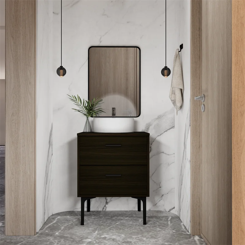 Hored furniture manufacturer Long Life Aluminum Bathroom Vanity Modern Bathroom Cabinet recyclable furniture for Bathroom