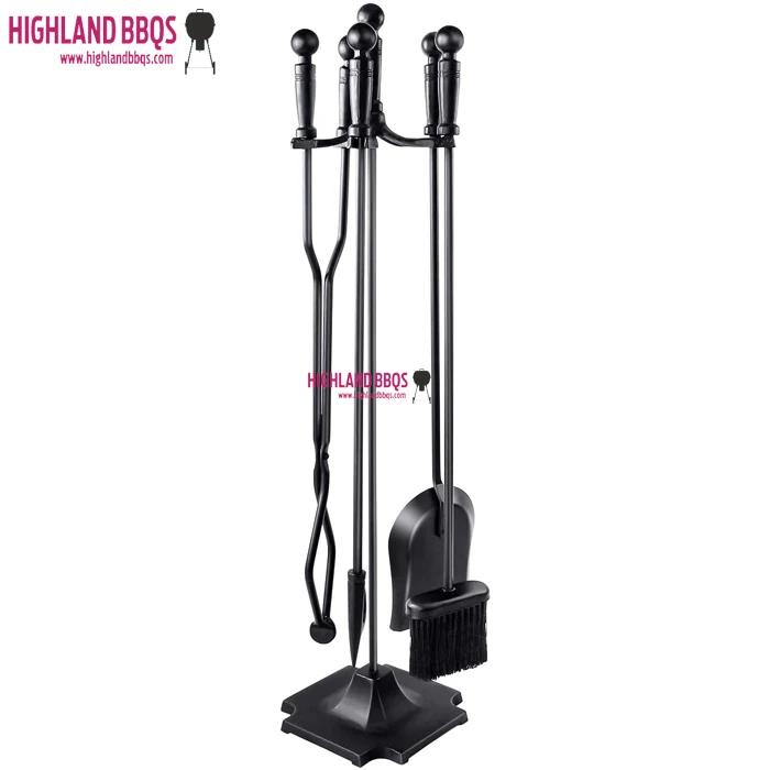 Cast Iron Fire Log Fireside Fireplace tools sets Wrought Iron Fireset Fire Pit Poker Wood Stove Holder Fireplace set  Tool
