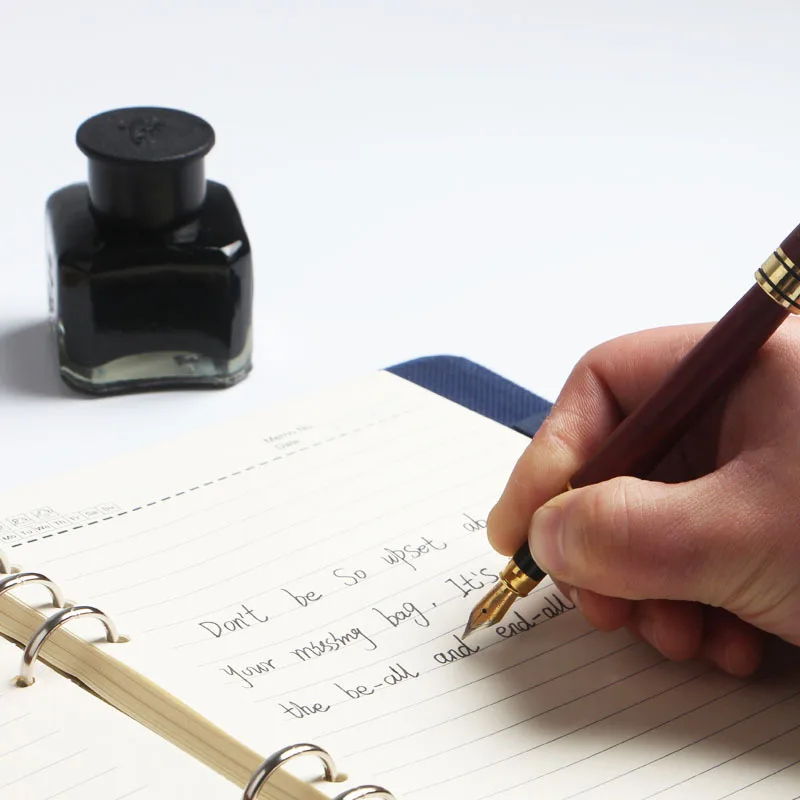 High Quality Luxurious Fountain Pen Business Gift Red Sandal Wood Fountain Pen