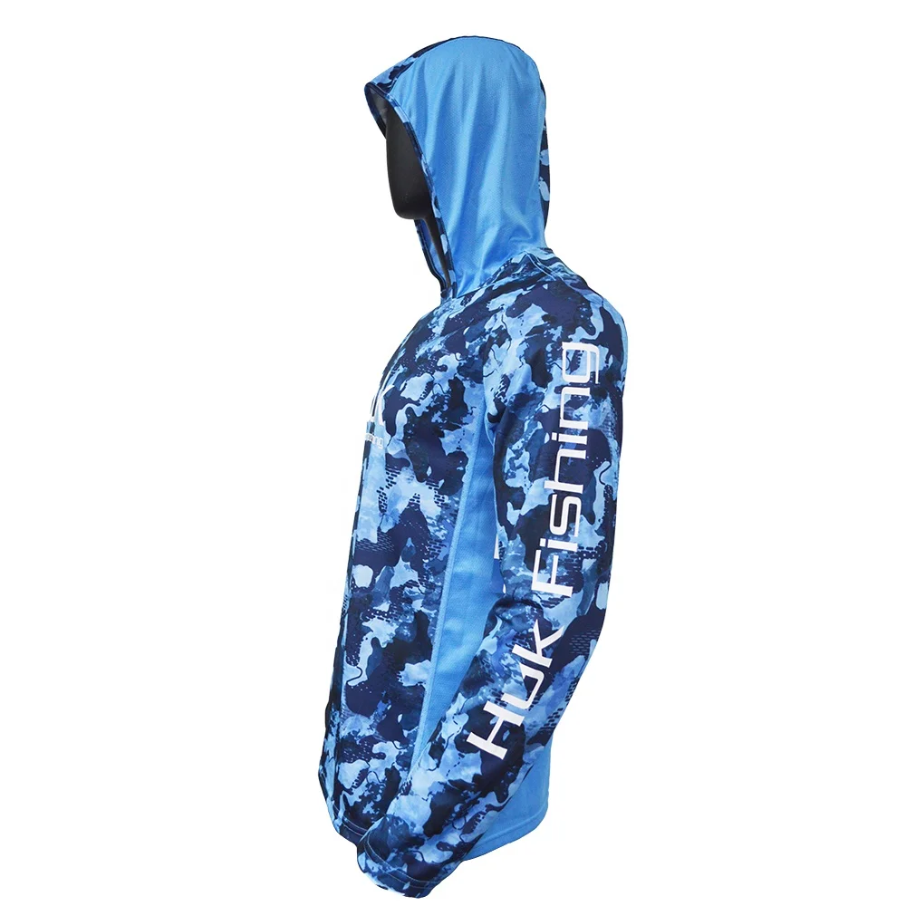 Side Matching Mens Long Sleeve Sublimation Huk Performance Fishing