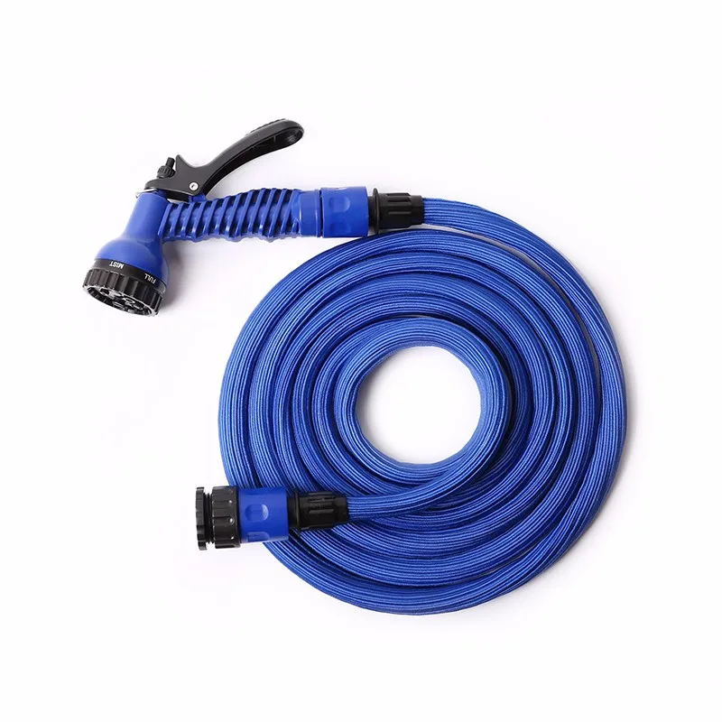 Triple layer latex with Solid Plastic Fittings 7 Function Sprayer 50ft expandable extensive water garden hose