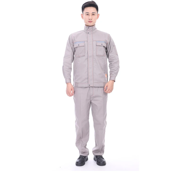 Wholesale fire resistance flame retardant clothing industrial safety clothing 100% cotton fabric