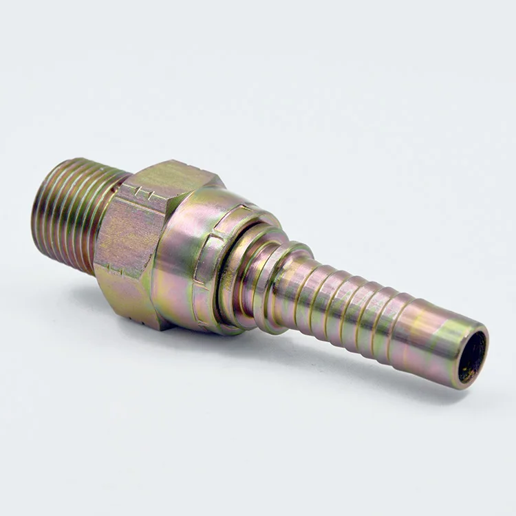 Pneumatic Quick Connector Male Barb Pipe Fitting Nozzle Nickel Chrome Plate Bsp Hydraulic Chromed Hose Fittings
