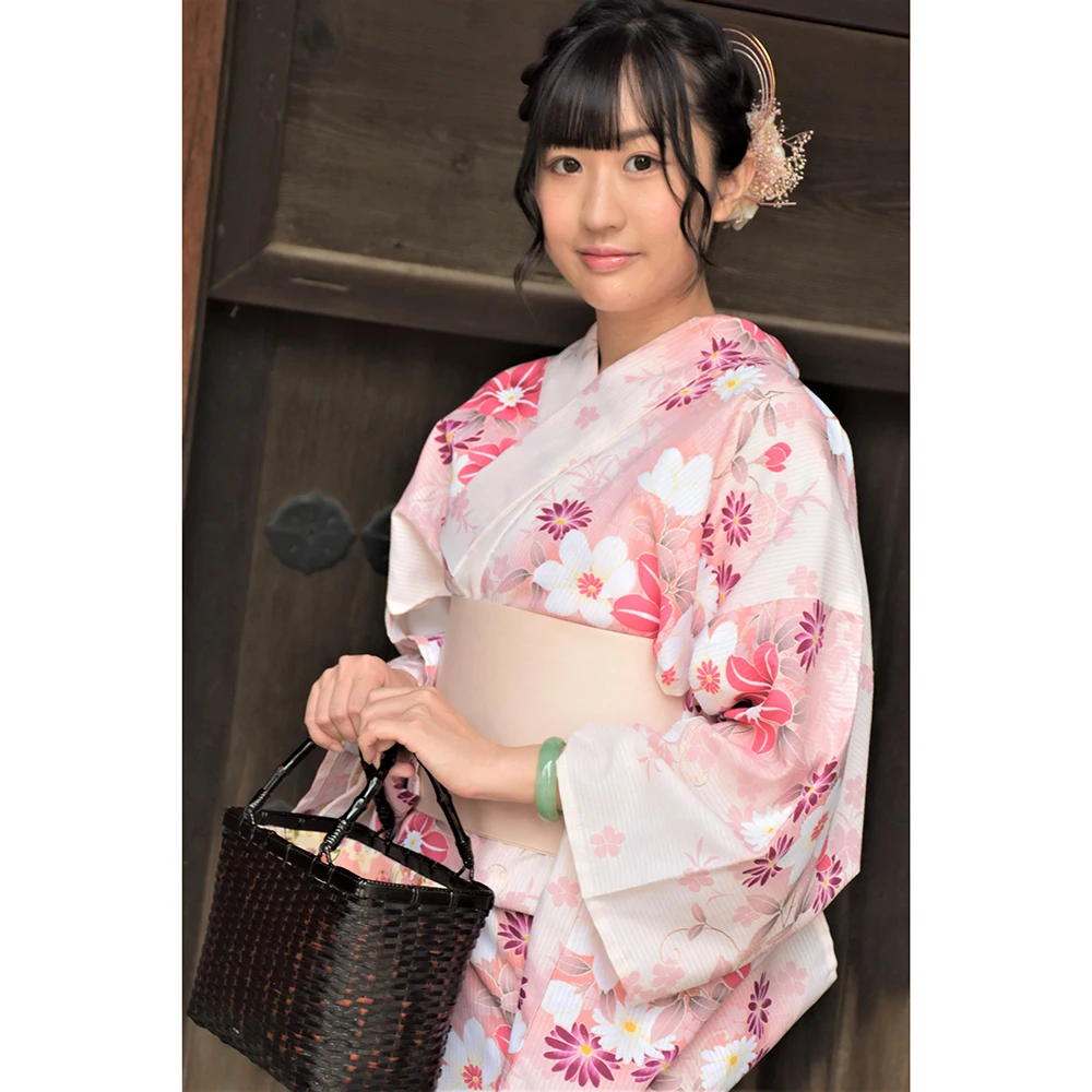 Japanese easy care custom print cotton blend fabric women clothes