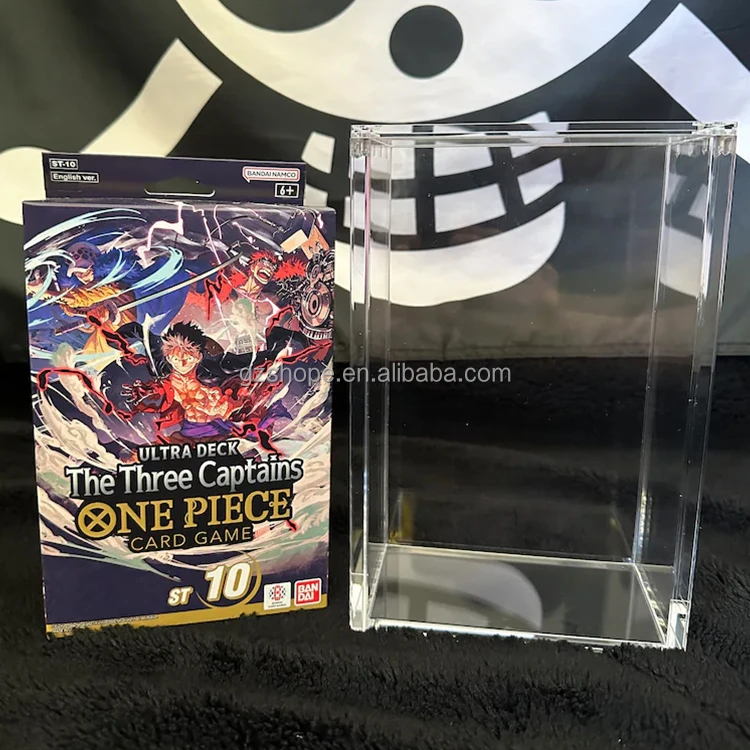 SHP Factory Custom Acrylic One Piece Card Game Starter Deck Bundle Display Case With Magnetic Lid For ST01-ST09 ST11