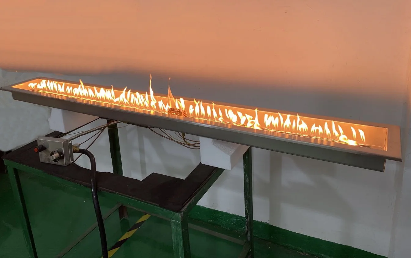 Уличная линейная горелка большого размера из нержавеющей стали, 90000 BTU с линейной горелкой для Огненного стола и камина