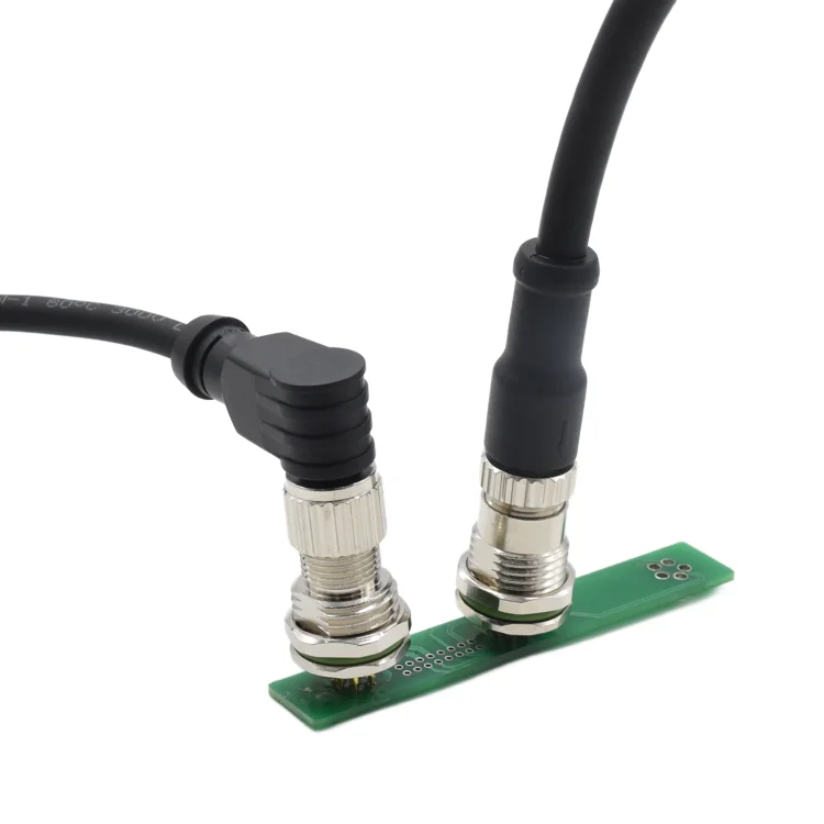 Camera Supplier Manufacturer 8 12 Pin Male Female Waterproof Cable Plug Socket Connector M12 Wire Cable Panel Mount Connector