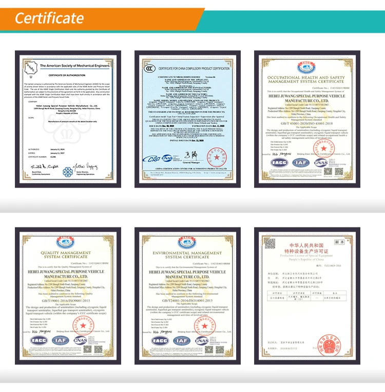 High Quality 48.4 cubic meter Cryogenic Liquefied Dimethyl Ether Gas storage Tank Transport Semi-Trailer