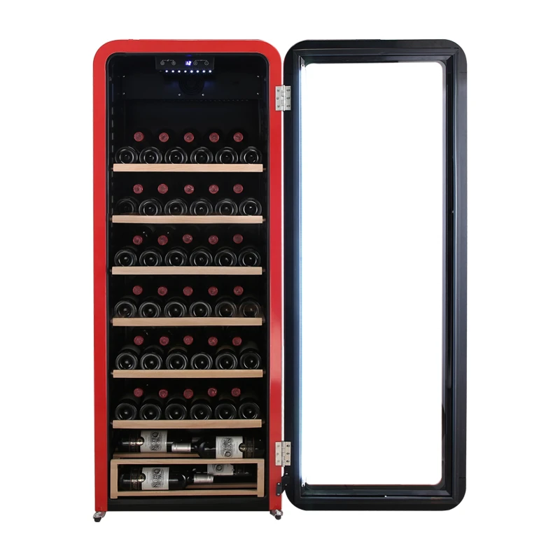 Вертикальный холодильник для хранения красного вина, коммерческая стеклянная дверь, холодильник для напитков, домашний холодильник