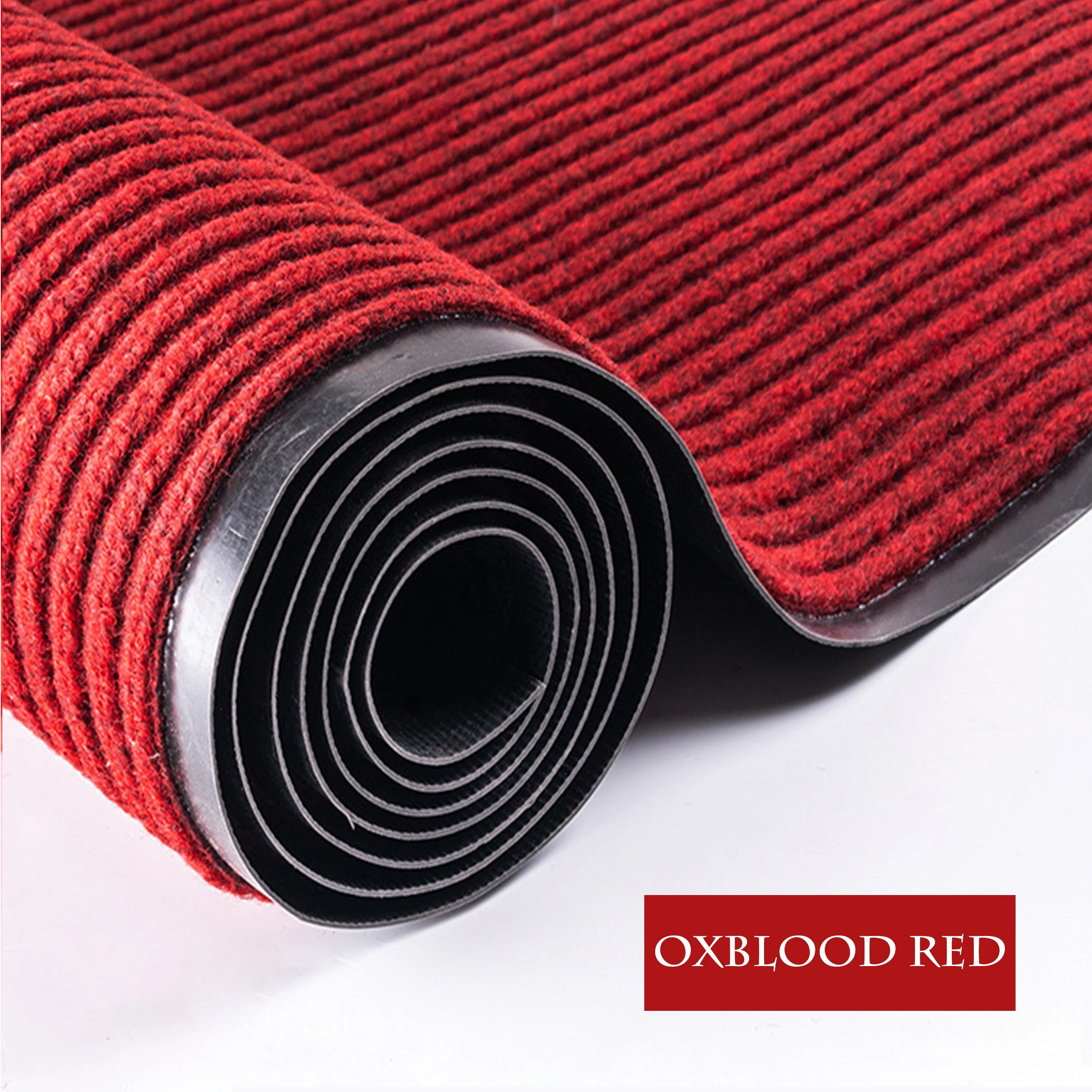Red polyester stripe wedding rug carpets mat