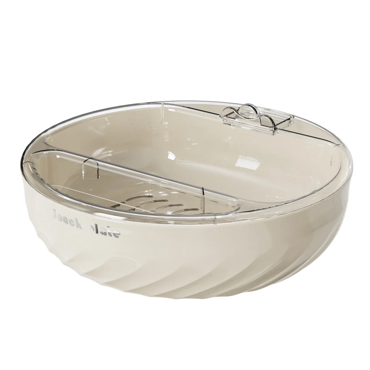 Wholesale Lazy Dry Fruit Plate Customized Livingroom Home Snacks Tray Double Drained Fruit Bowl Fruit Basket Plate