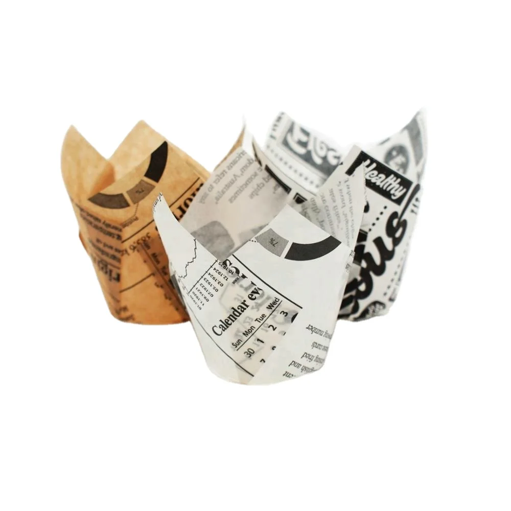 Printing Europe greaseproof paper cupcake liners tulip muffin cup