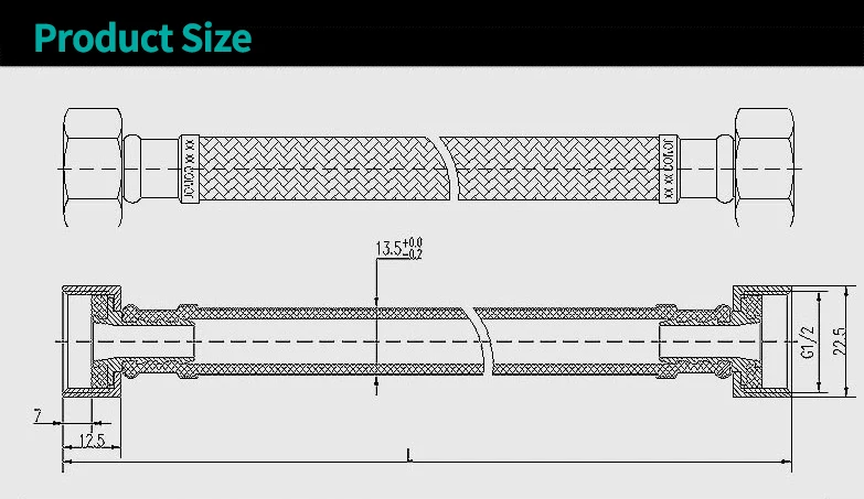 20mm-120mm Stainless Steel Soft Shower Hose Bathroom Decor Accessories Set Wire Braided Flexible Hose