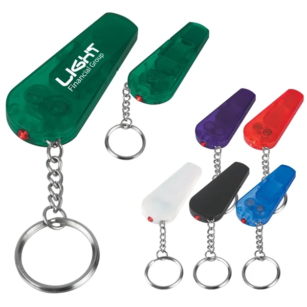 advertising Wholesale Promotion Gift Custom Logo Plastic Led Flashlight Keychain Key Ring/Led Light Key Chain with Whistle