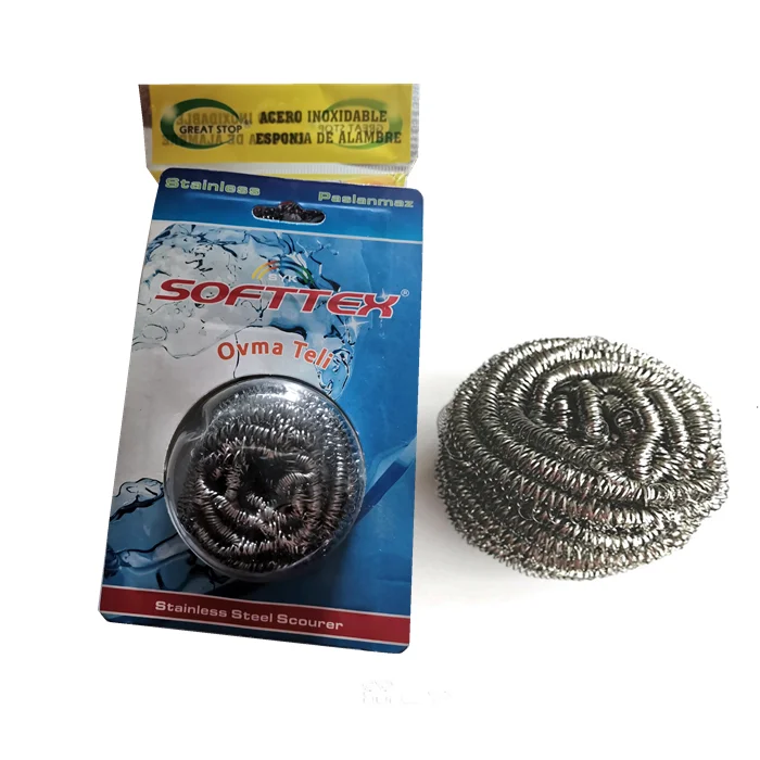 Kitchen Cleaning Scourer Ball with Long Handle for Pots and pans