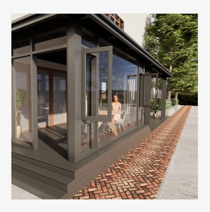 Balcony Louvered Roof Motorized Pergola Easy Install Aluminum China PERSPEX Aluminum Gazebo Nature Pressure Treated Wood Type