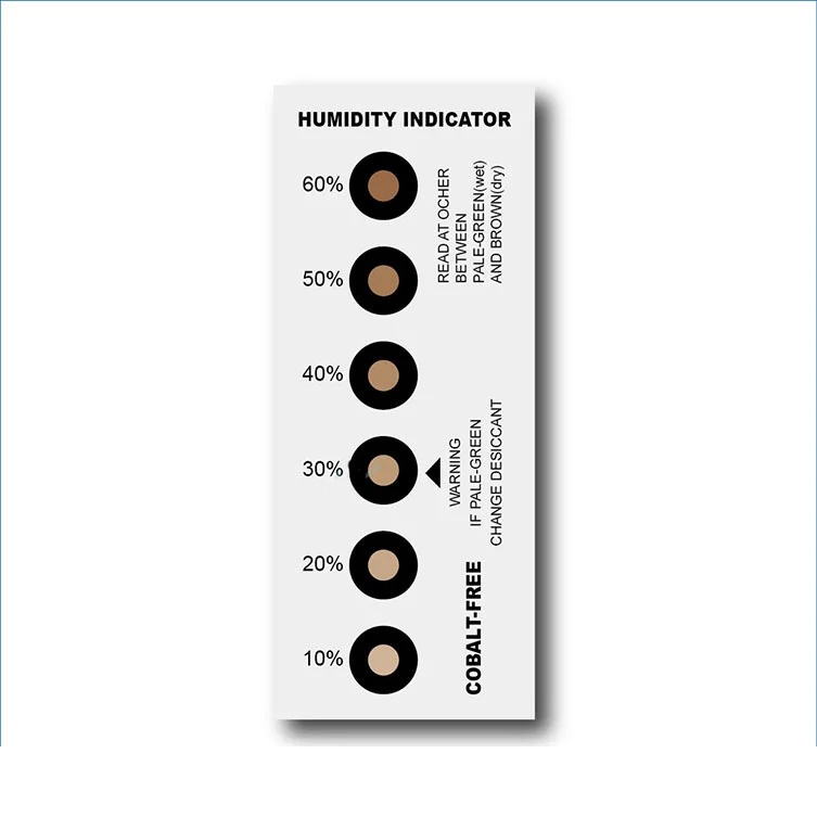 Cobalt free 9 dots humidity indicating desiccant price Humidity Indicator Card
