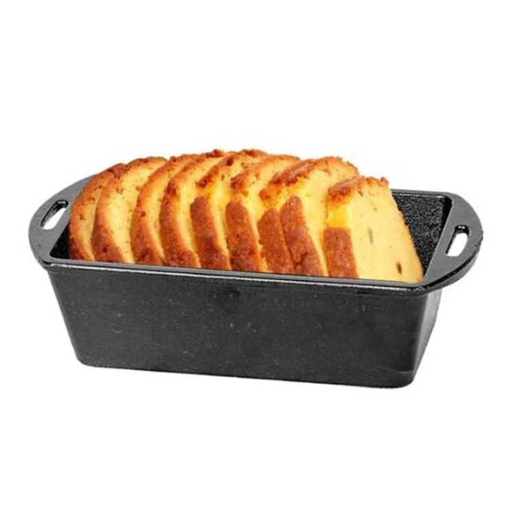 Cast iron roasting pan with a square fry pan lid of kitchen pot and pan sets