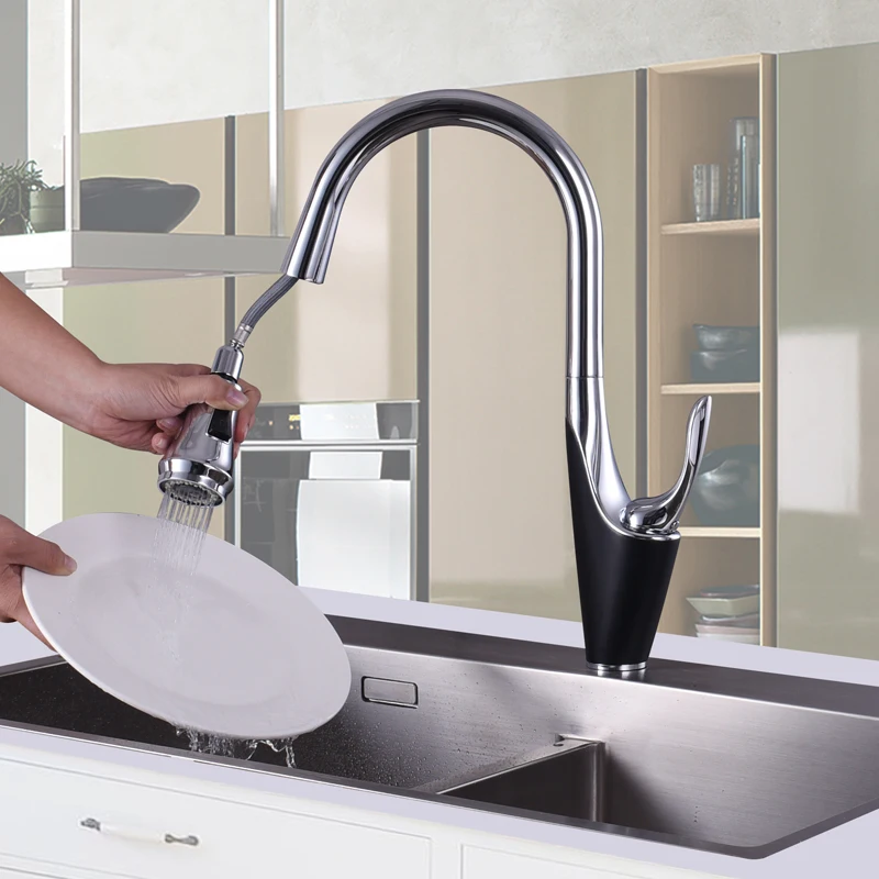 Hot sale high quality brass pull out removable kitchen sink  mixer faucet