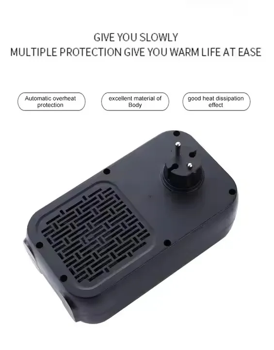Portable 900W LED Lamp Heater PTC Heating Element Mini Hanging Wall Plug-In for Bedroom Decor Desktop Installation