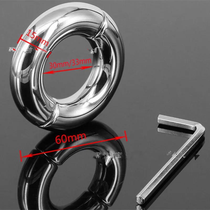 Металлические винтовые Кольца для пениса из нержавеющей стали кольцо с замком мошонки зажим вешалка