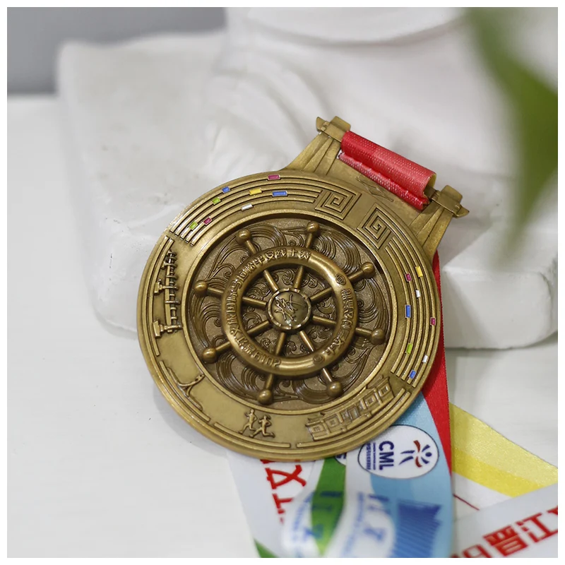 custom conqueror gold basketball medals trophies  no.1 puzzle ukraine Ribbon Box spinner vintage metal trail run music medal