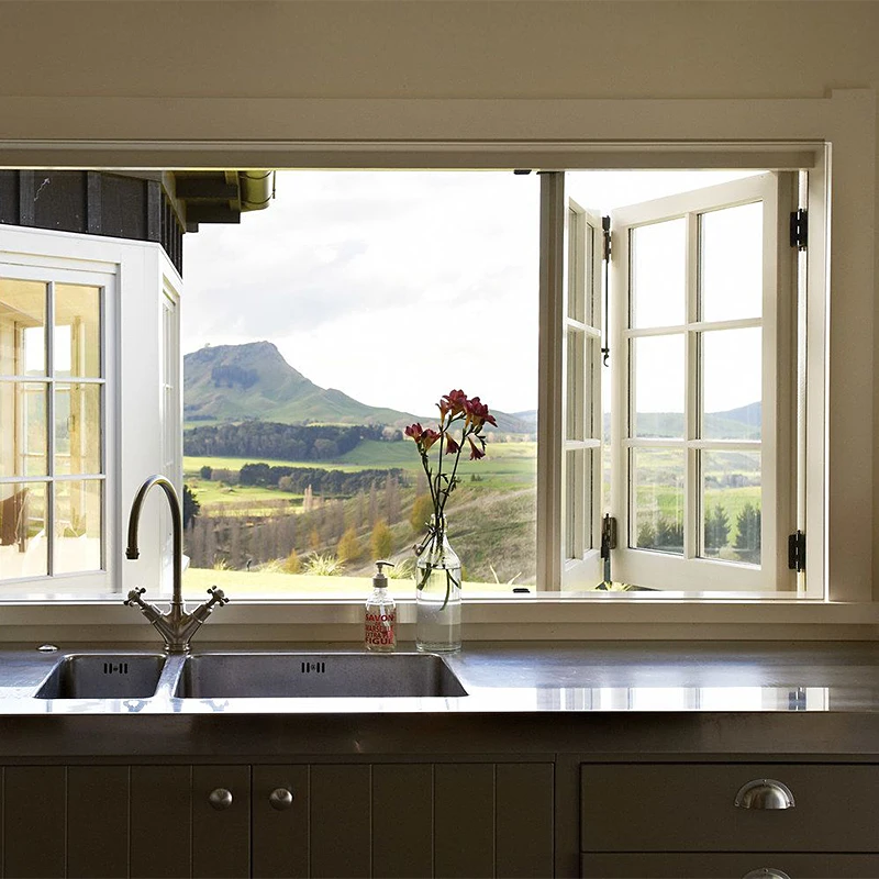 Thermal insulation and sound insulation folding window panoramic doors and windows balcony push telescopic insulating glass