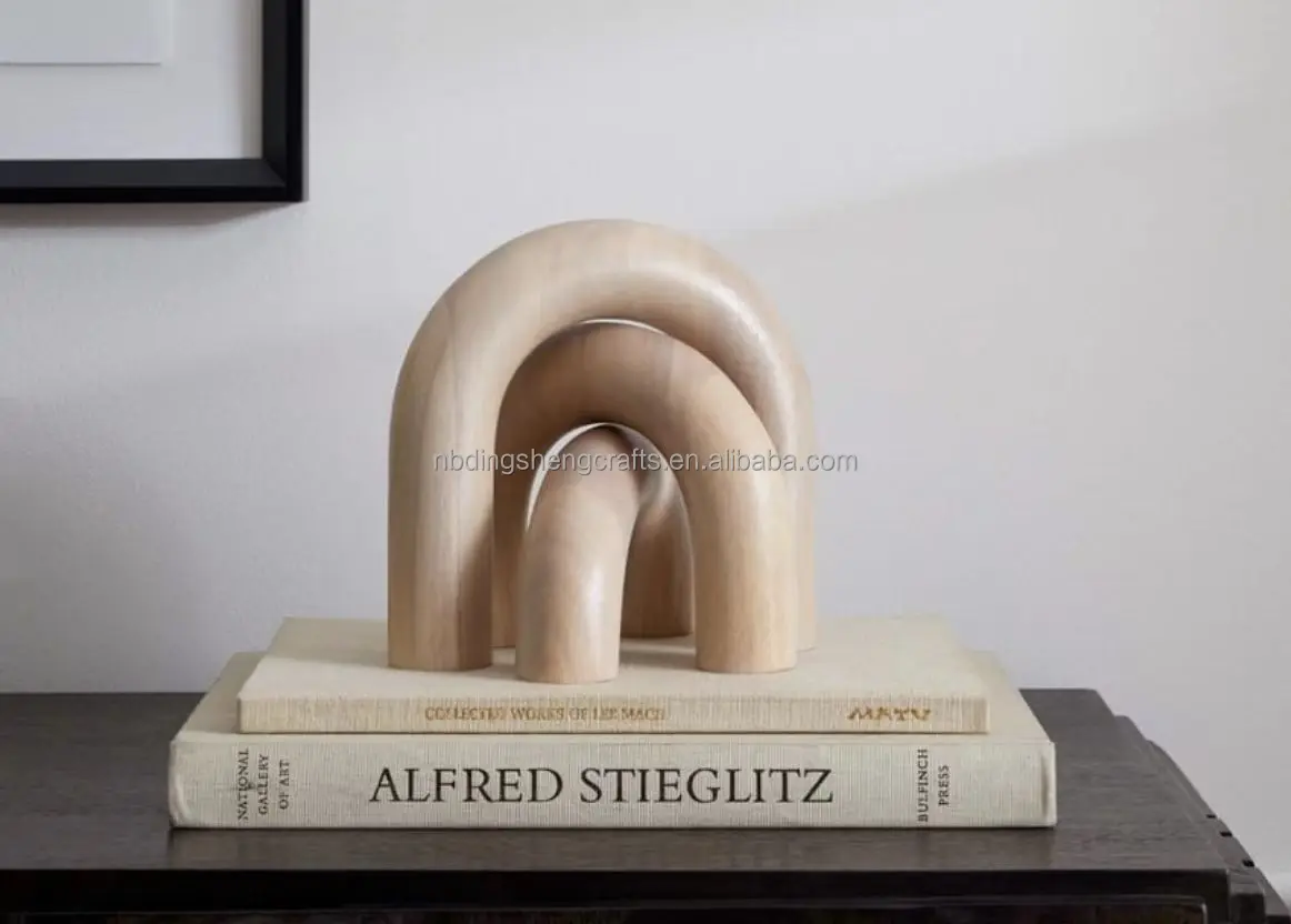 3pcs round geometric arch decor wood round arch frame