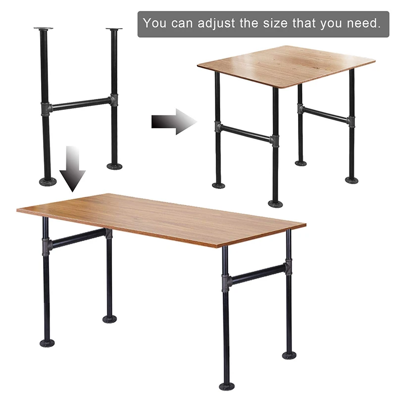 Винтажные 30-дюймовые металлические трубы из серой стали современный дизайн Промышленный Набор ножек стола для столовой/кухни железный стул Legs-VT-02.050